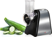 Coupe-légumes électrique Alpina - Mandoline - 4 lames en acier inoxydable -  200W - Noir/gris