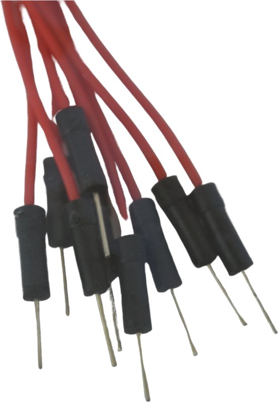 Lot de fils de raccordement, 10 pièces / kit, longueur 20 cm, couleur rouge