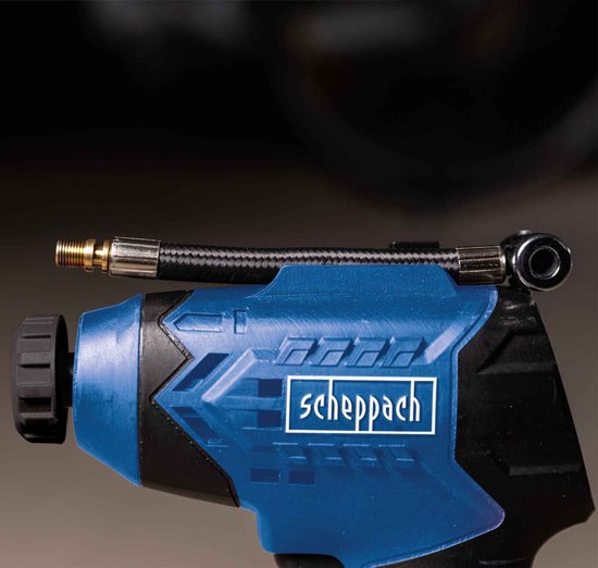 Scheppach C-AC20-X - Pompe à air sans fil - Compresseur d'air - Pompe à pneus - Pression de service de 7 bars - Écran LCD - Kit d'accessoires 6 pièces inclus