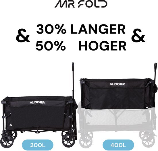 Mr Fold Bolderkar - XXL - Pliable - 400L - Vert