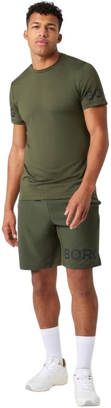 T-shirt de sport Björn Borg pour homme à manches courtes - Blanc - Polyester recyclé - Taille M