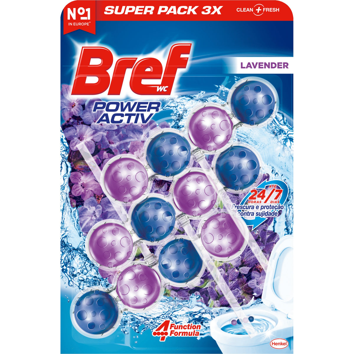 Bloc WC Bref Purple Activ - Lavande - 3 pièces
