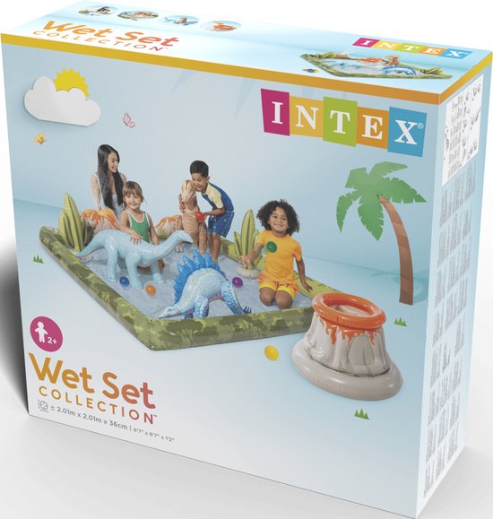 Centre de jeux Intex Jurassics Adventure - 201 x 201 x 36 cm