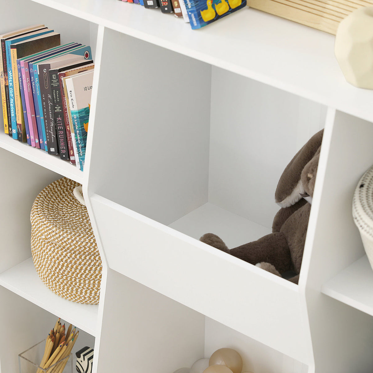 SoBuy KMB55-W Bibliothèque pour enfants - MDF - 106 x 30 x 104 cm - Blanc