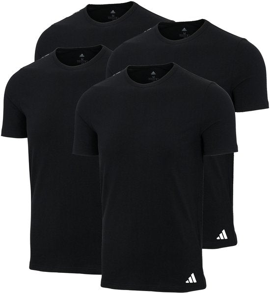 T-shirt à col rond adidas Sportswear, lot de 2 - Active Flex Cotton - Sous-vêtements pour hommes - 2 x noir