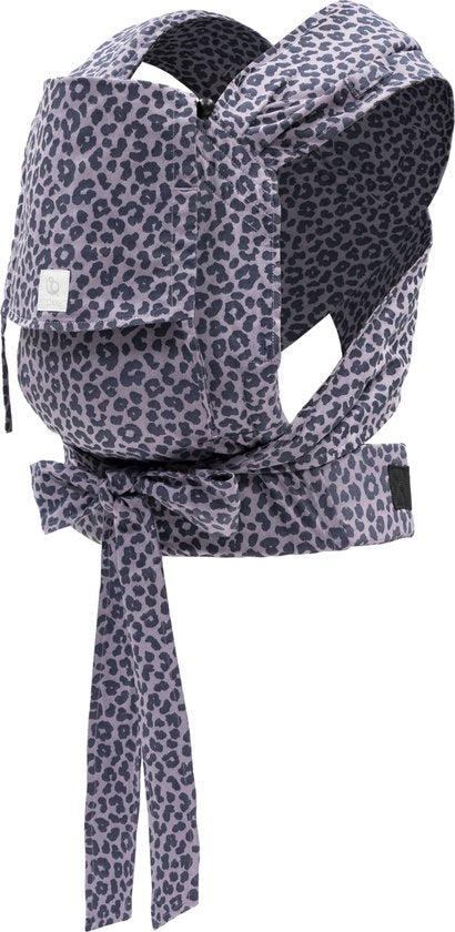 Porte-bébé Stokke Limas, Leopard Lilac - Version 2023 (OCS) - Porte-bébé pour nouveau-nés avec demi-boucle - Trois positions de portage - Sûr dès la naissance, jusqu'à 15 kg