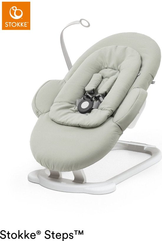 Chaise à bascule Stokke® Steps™ - Soft Sage / Châssis blanc
