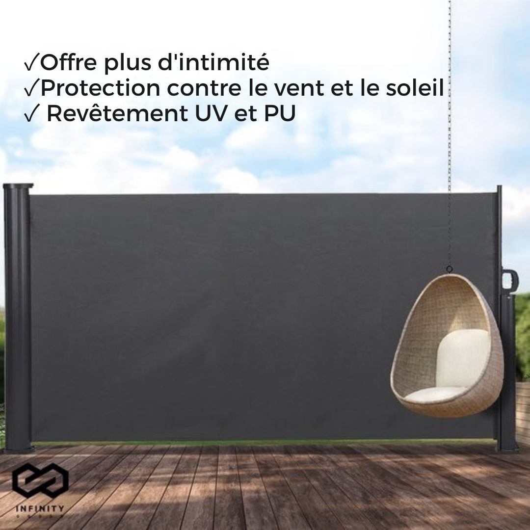 Store latéral - Infinity Goods  - 300 x 160 cm - Extensible - Résistant aux intempéries - Anthracite