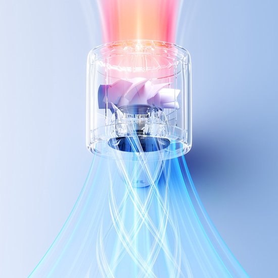 Ventilateur portable Jisulife 10S - Écran LED - 5 000 mAh - Bleu