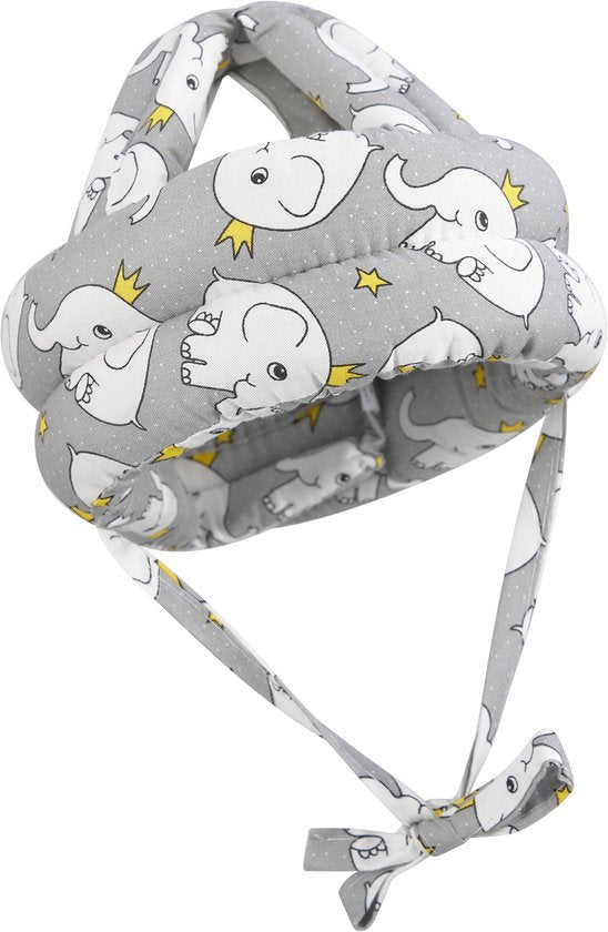 Protège-tête pour bébé - Casque de sécurité avec oreiller - Pour les tout-petits et les bébés qui apprennent à marcher - Souple, léger et réglable - Éléphant