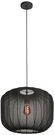 Anne Lighting - suspension - Sable - noir - lin et métal - Ø 45 cm - E27 - 4191ZW