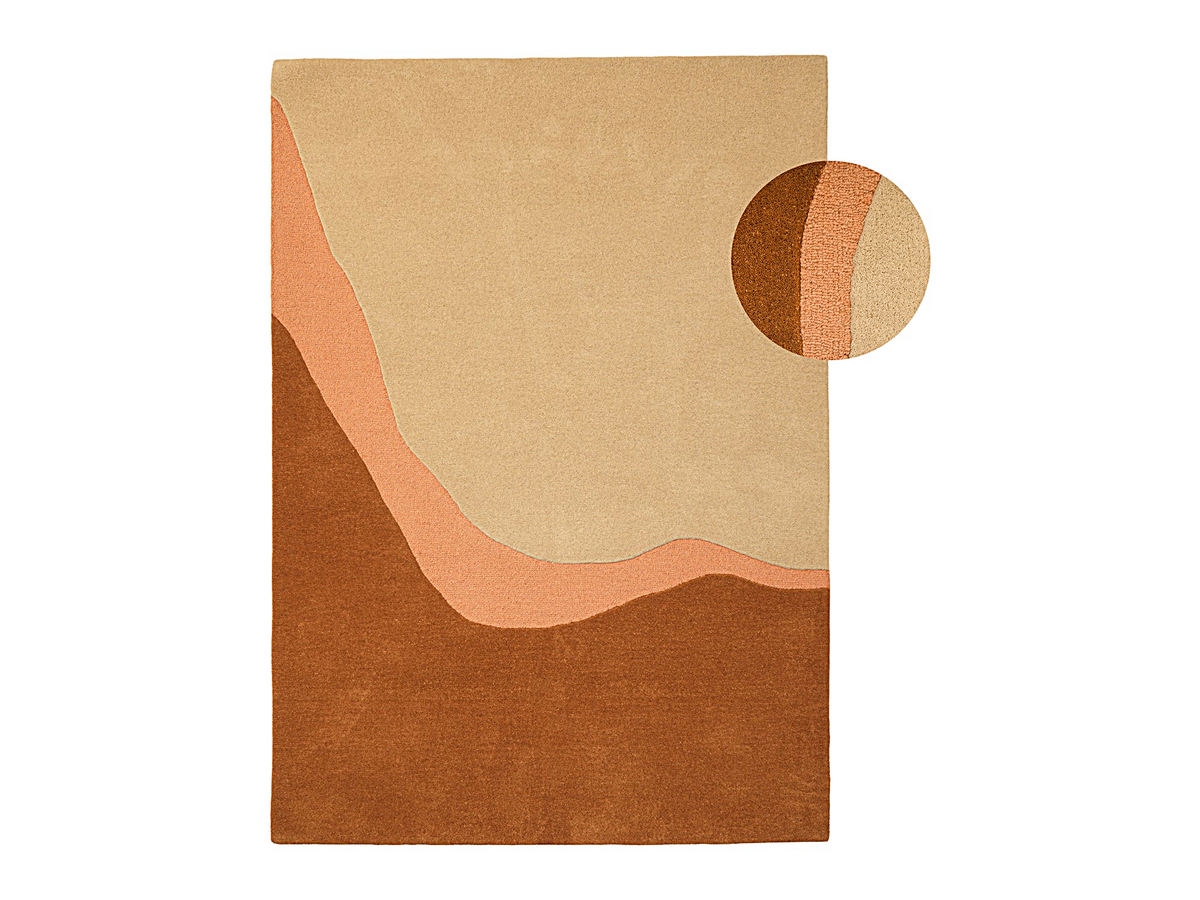 Tapis en laine Brinker by FonQ Desert, 200 x 290 cm – Rose ocre