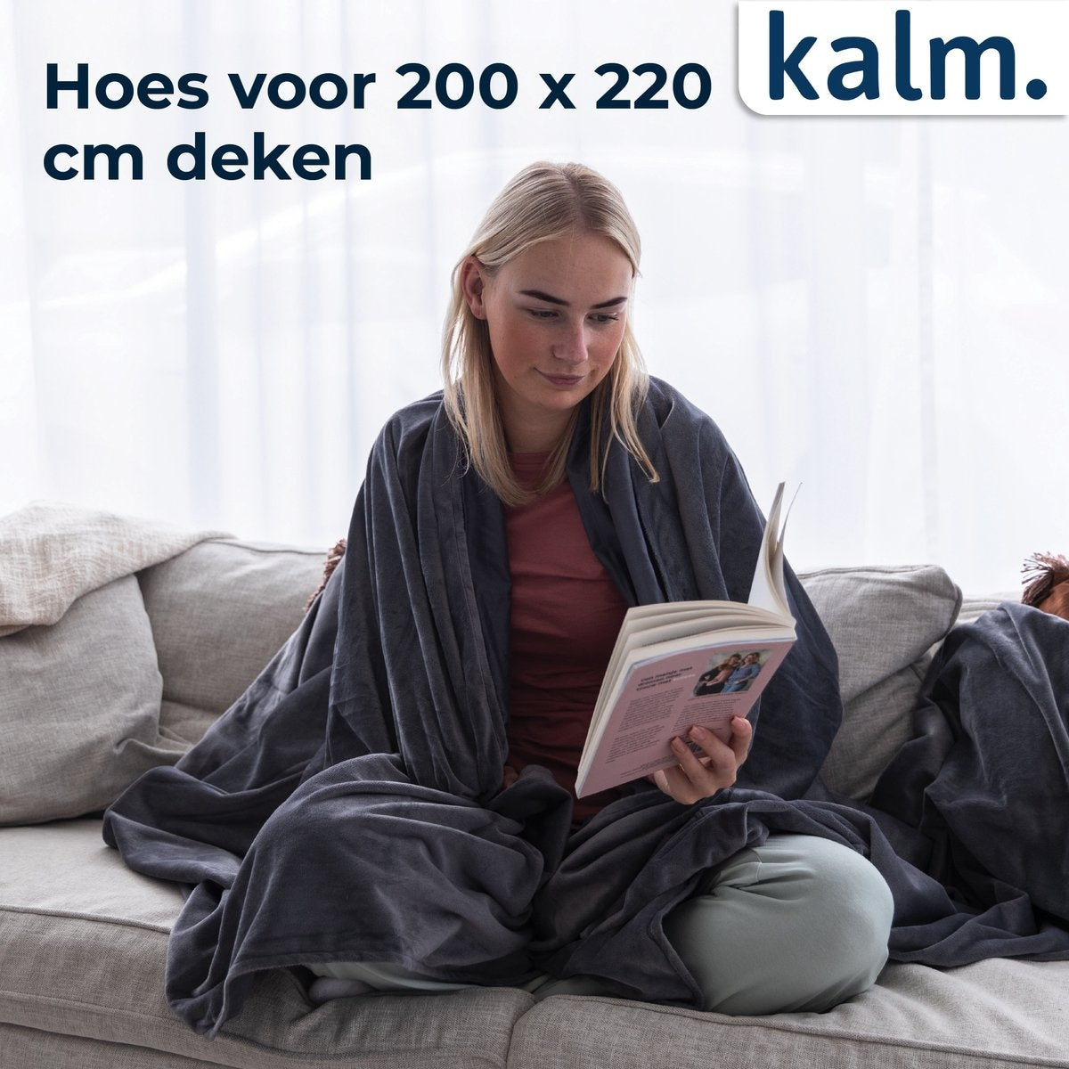 Couverture Kalm 4 saisons 200*220 cm - Gris