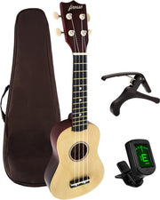 Finesse Ukulele - Starter set - 21" - Ukulele - Toy Guitar - Enfant - Instrument de musique - Couleur bois