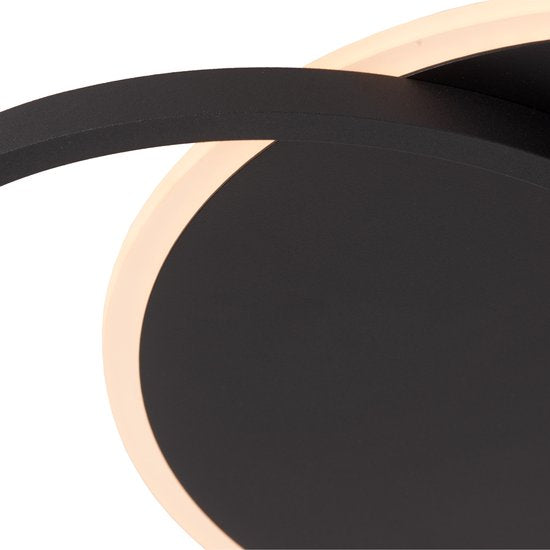 Lucide AXELLE - Plafonnier - Ø 29,5 cm - LED 3 StepDim - 1x24 W 2700 K - Noir