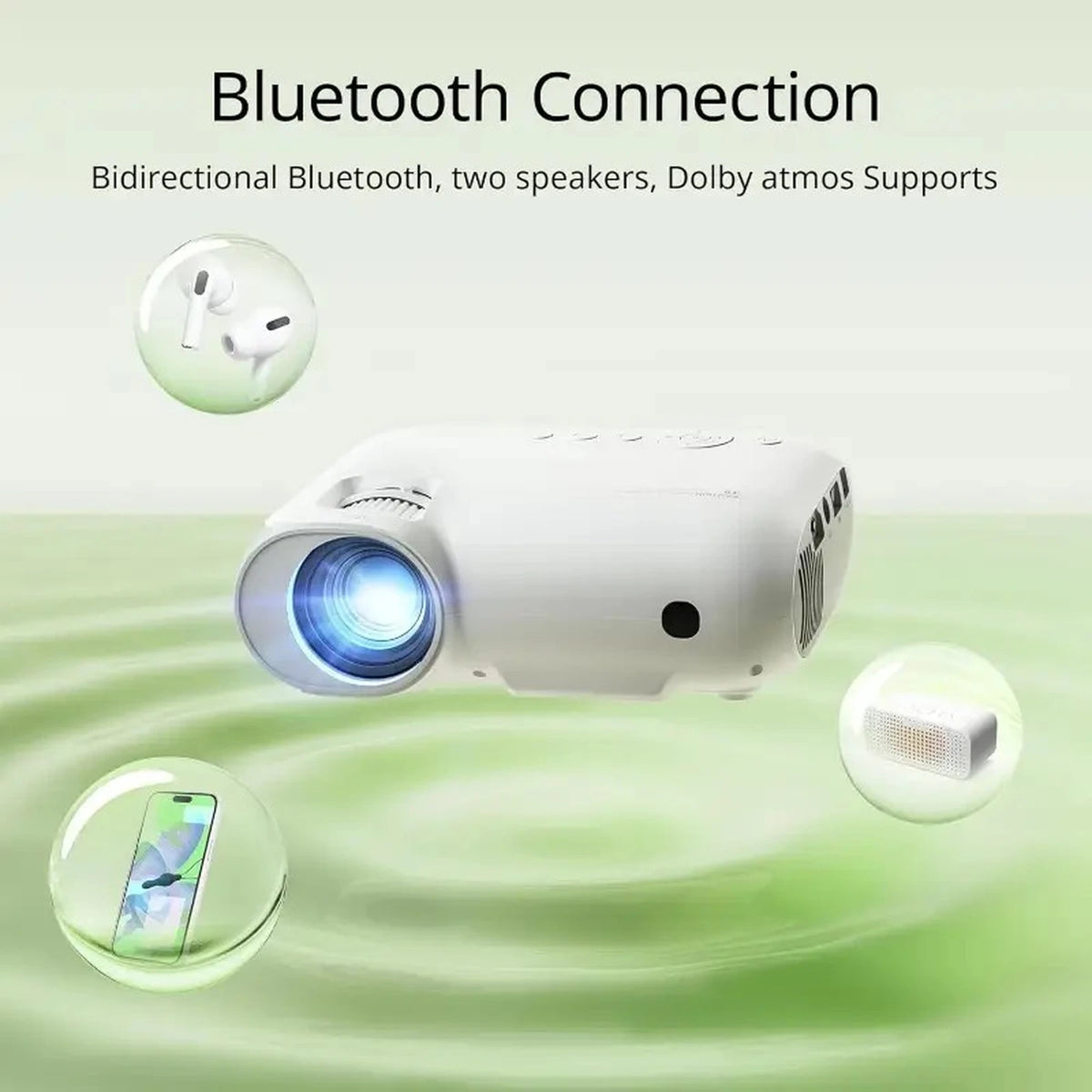 Projecteur Yoton Y7 - Full HD 1080p natif - Compatible 4K - 9 000 lumens - Wi-Fi et Bluetooth - Noir