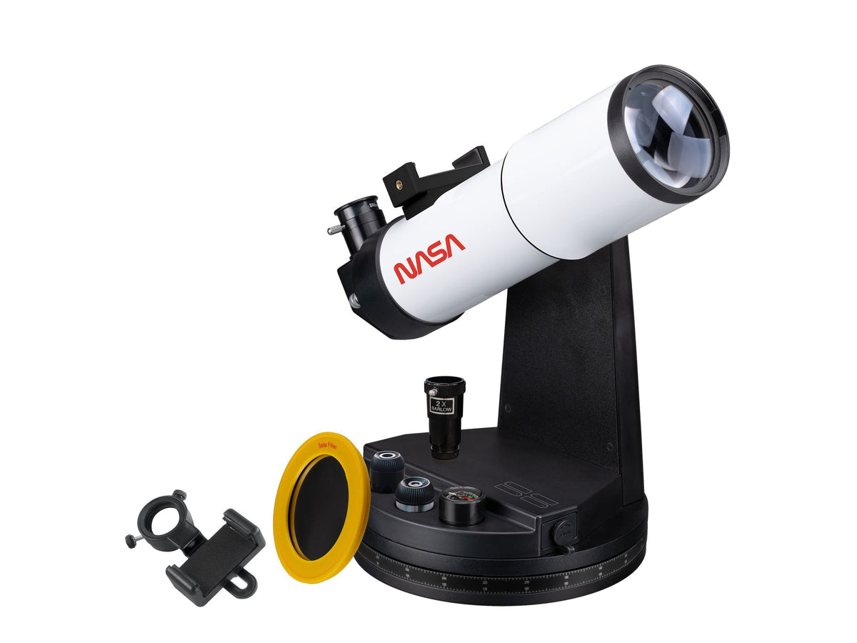 Kit d'observation Bresser NASA et télescope PushTo 70/350 mm – Noir – Acier inoxydable et plastique