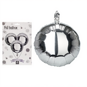 Lot de ballons gonflables en aluminium - 46 cm, argent, 10 pièces