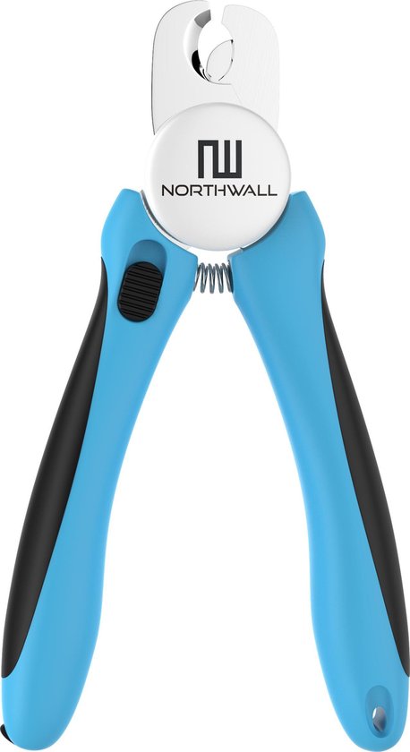 Coupe-ongles professionnel pour chien et chat - Coupe-ongles avec butée de sécurité et lime à ongles - Bleu