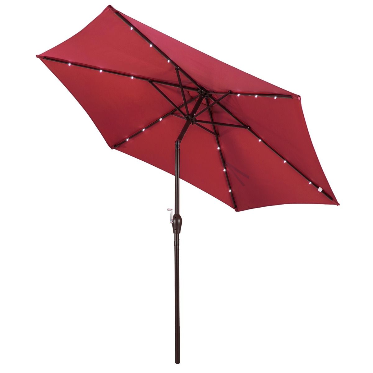 Parasol inclinable Coast avec éclairage LED - À énergie solaire - 2,7 m de diamètre - Beige