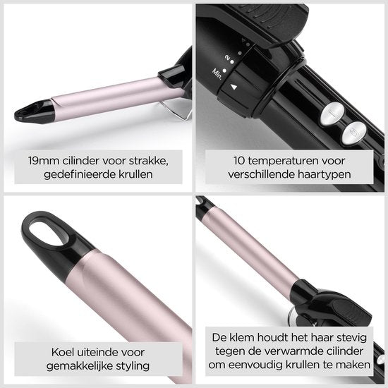 Fer à boucler BaByliss 19 mm C319E - 10 réglages de température - Cooltip