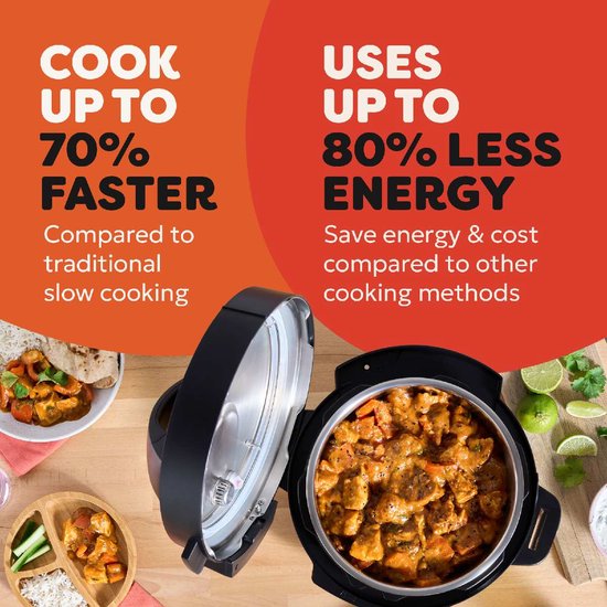 Multicuiseur Instant Pot Classic Mini 3,8 L Black Pepper - Autocuiseur 7-en-1 - Mijoteuse - Cuiseur vapeur - Sauté - Yaourtière - Jusqu'à 4 portions - Design compact - Jusqu'à 80 % d'économies d'énergie