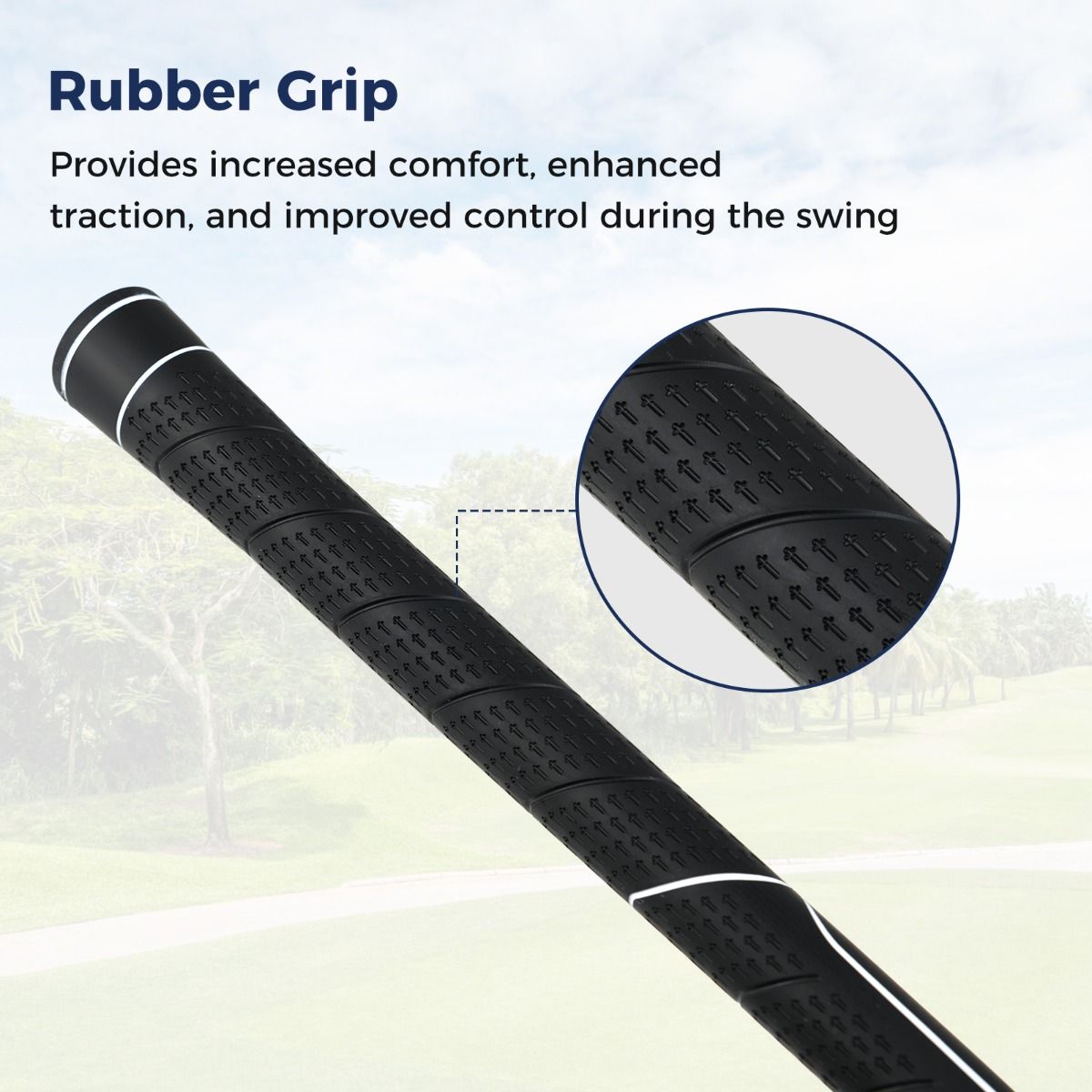 Driver de golf Coast pour homme - Tête de club de 460 cm³ - Manche en graphite - Noir et argent