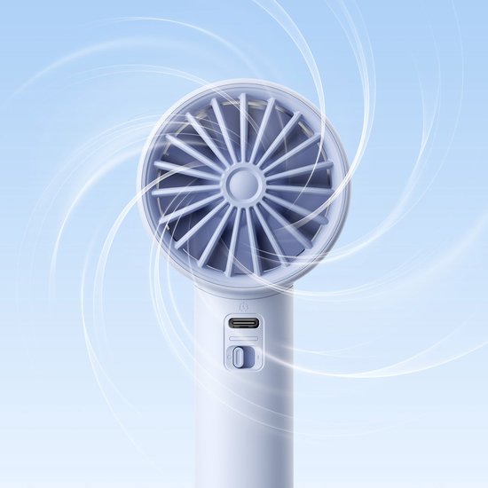 Ventilateur portable Jisulife 10S - Écran LED - 5 000 mAh - Bleu