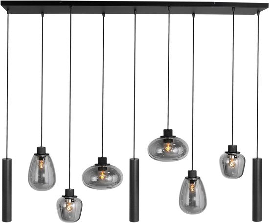 Steinhauer - lampe suspendue - Reflexion - noir - verre métal - lampe design - E27_GU10 - 3796ZW