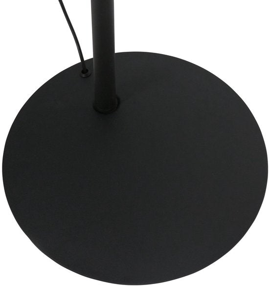 Lampadaire Daphne 2 4602ZW - lampadaire moderne noir avec bras de lecture orientable et inclinable, en métal et composants électroniques - Steinhauer