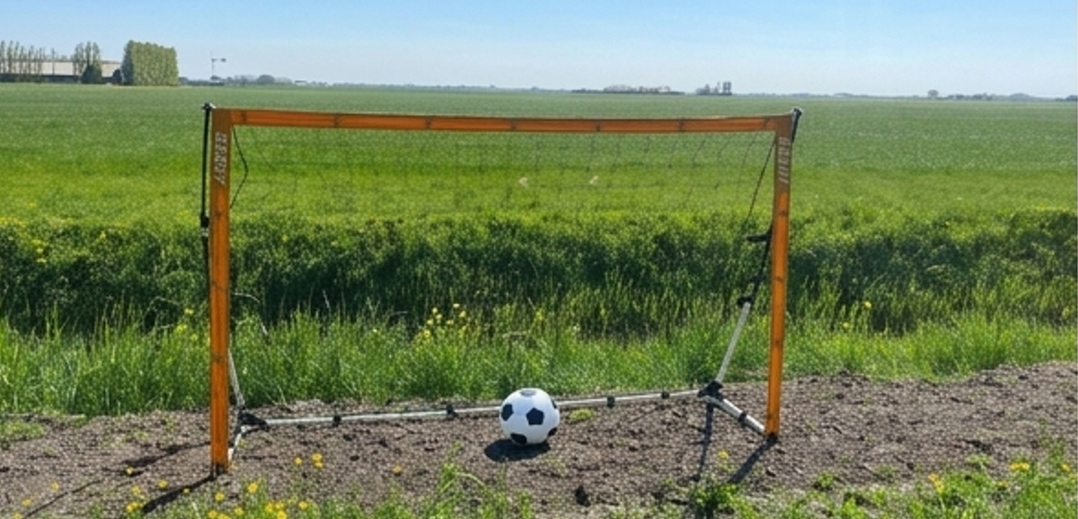 SoBuy But de football - Pop-up - 200 x 140 x 55 cm - Orange