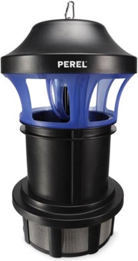 Piège à moustiques Perel, LED UV, ventilateur, 750 m², IPX4, usage extérieur, 24 W