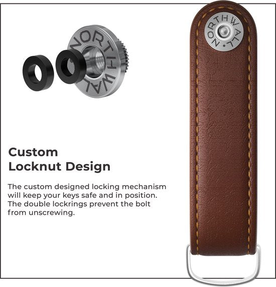 Northwall Porte-clés / Organisateur de clés - 100% cuir véritable - Organisateur de clés Porte-clés - 2 à 7 clés (marron)