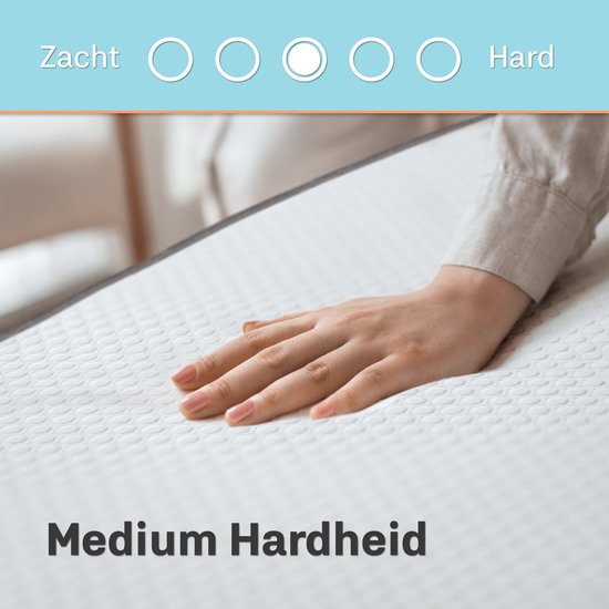 CozySense® - Surmatelas 140x200 - Surmatelas - Surmatelas - Surmatelas - Essai de 100 jours de sommeil - Mousse à mémoire de forme avec gel réfrigérant - Surmatelas - Certifié CertiPUR® - Fermeté moyenne - 8 CM d'épaisseur - Housse lavable incluse
