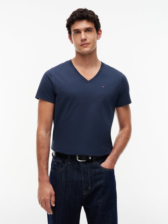T-shirt à col en V, coupe classique MW0MW01768 - Chemises bleues
