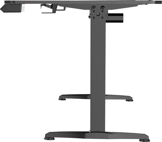 VDD Gaming - Bureau - Bureau gaming - Bureau assis-debout - Réglable en hauteur électriquement - Bureau assis-debout - Bureau gaming - Bureau gaming - Table d'ordinateur - 160 x 75 cm - Noir - Hauteur maximale 117 cm