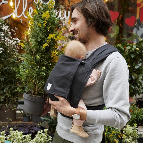 Porte-bébé Stokke Limas, noir - Version 2023 (OCS) - Porte-bébé pour nouveau-nés avec demi-boucle - Trois positions de portage - Sûr dès la naissance, jusqu'à 15 kg