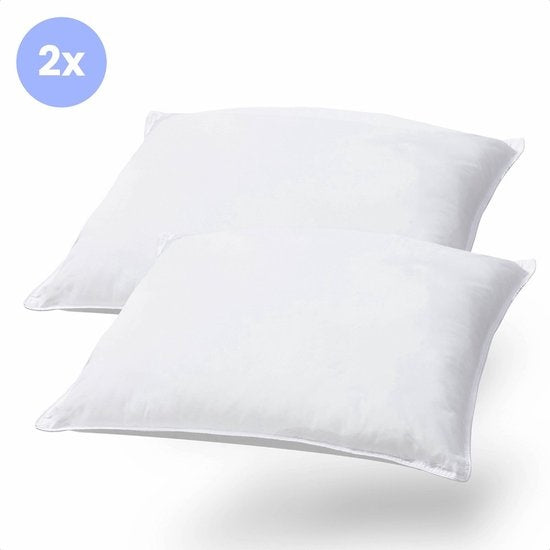 Soulsnooze - Oreiller de luxe de qualité hôtelière - Lot de 2 - Blanc - Moyen - 60x70 cm - Design ajustable - Oreillers de chambre à coucher - Antiallergique - Lavable