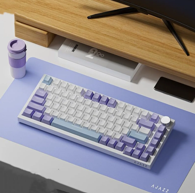 Clavier de jeu mécanique AJAZZ AK820 - 75 % - 82 touches - QWERTY américain - RGB - Violet