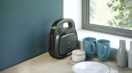 Appareil à croque-monsieur Philips HD2330/90 - 750 W - Revêtement antiadhésif - Système de rangement du cordon d'alimentation - Rangement vertical - Système Easy Lock - Noir