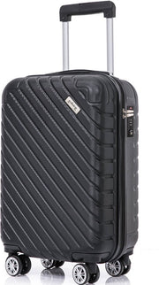 Goliving Hand Luggage Suitcase with Wheels - Trolley - Lightweight - TSA Lock - Padded Interior - 38 Litres - 55 x 35 x 23 cm - Black