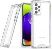 Coque Podec compatible avec le Samsung Galaxy A52 - Coque transparente pour téléphone - Coque antichoc avec 1 protecteur d'écran