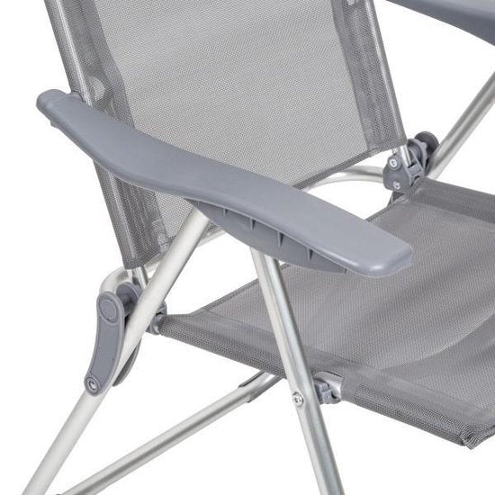 tectake® - chaises de camping - chaise de camping - chaise de jardin - pliante - set de 4 - gris - 402181
