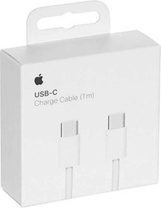 Apple - Câble de recharge USB-C - USB-C vers USB-C - 60 W - 1 m - Tissé - Blanc