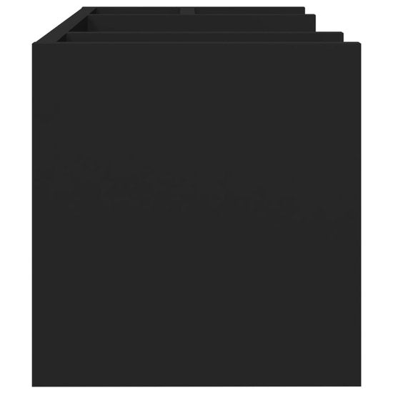 vidaXL - Bureau - rangement - 44,5 x 24 x 25 cm - bois traité - noir