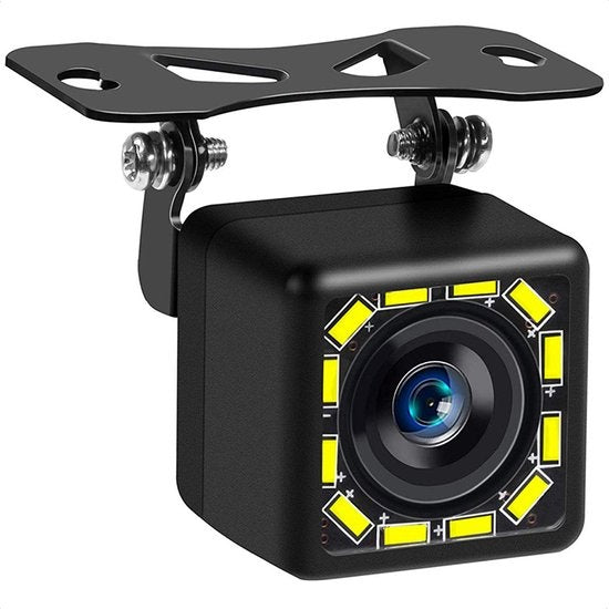 Caméra de recul Strex - RCA universel - Vision nocturne 12 LED - Étanchéité IP68 - voiture - noir