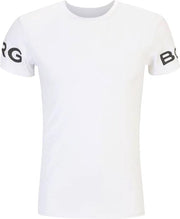 T-shirt de sport Björn Borg pour homme à manches courtes - Blanc - Polyester recyclé - Taille M