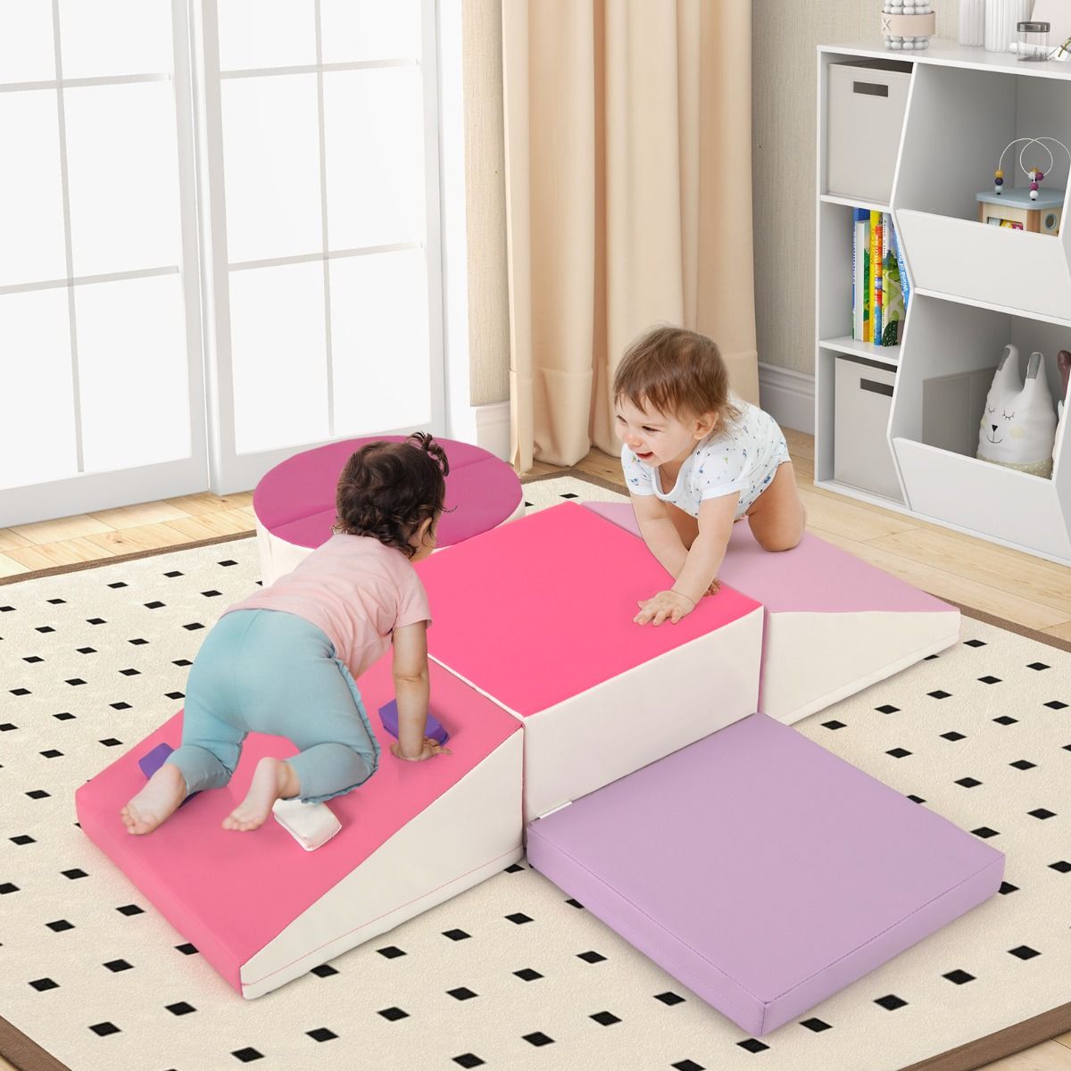 Ensemble de blocs d'escalade en mousse Coast - 6 pièces - Jouets souples à ramper - Multicolore