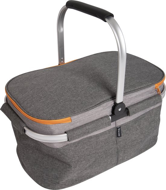 Bo-Camp - Sac isotherme - Panier isotherme - Gris - Polyester - 20 litres