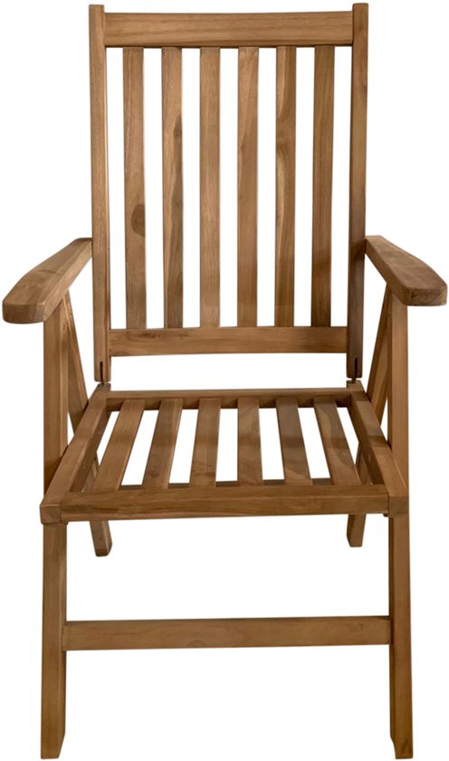 Chaises de jardin réglables AXI Nuria en teck – Chaises de jardin pliantes en bois – 5 positions – Lot de 2 – 100 % teck – Capacité de charge de 180 kg – Jardin, terrasse ou balcon